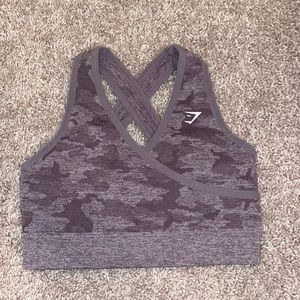 Purple Camo Gymshark Sports Bra